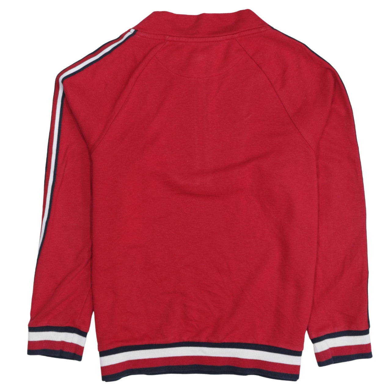 Tommy Hilfiger Womens Red 1/2 Zip Sweatshirt M Cotton Logo Trim
