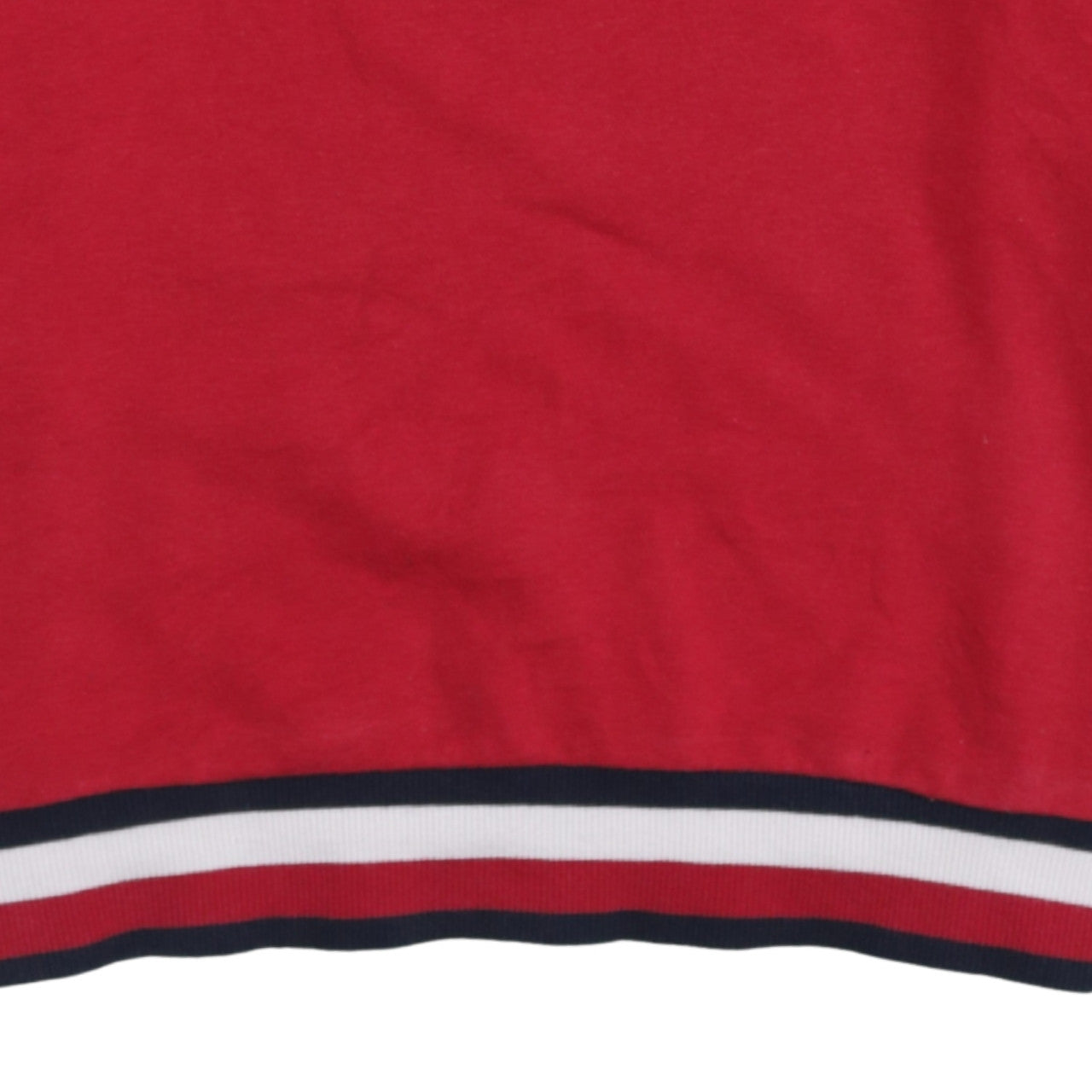 Tommy Hilfiger Womens Red 1/2 Zip Sweatshirt M Cotton Logo Trim