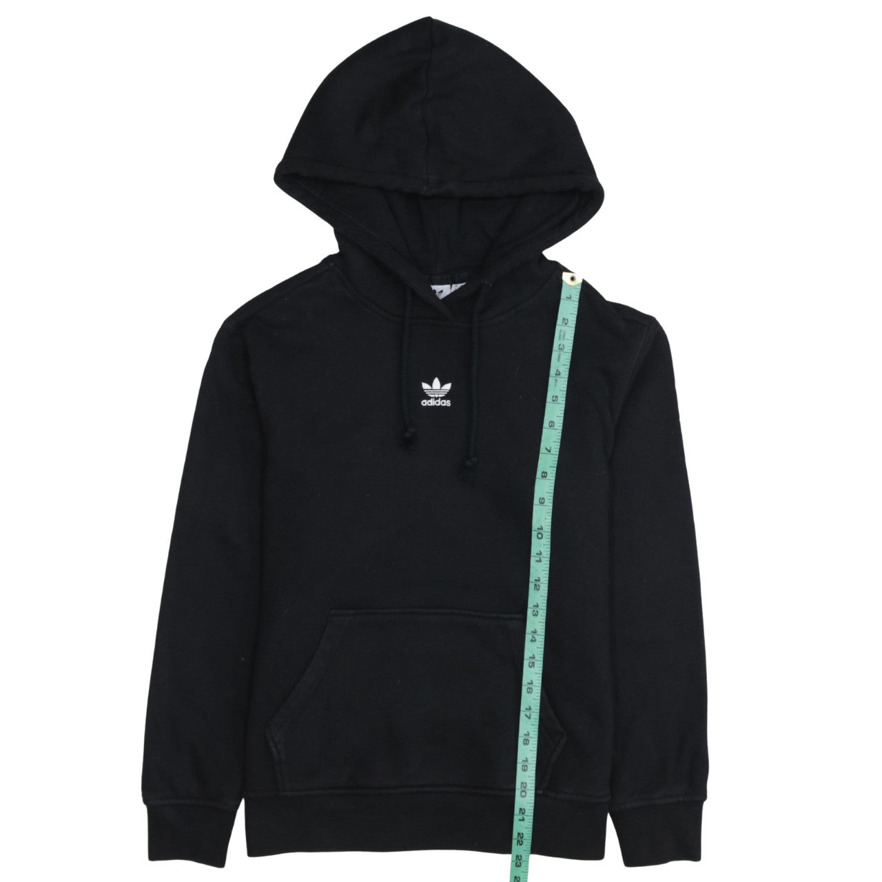 Adidas Womens Black Pullover Hoodie Size 6 Lightweight Cotton Casual