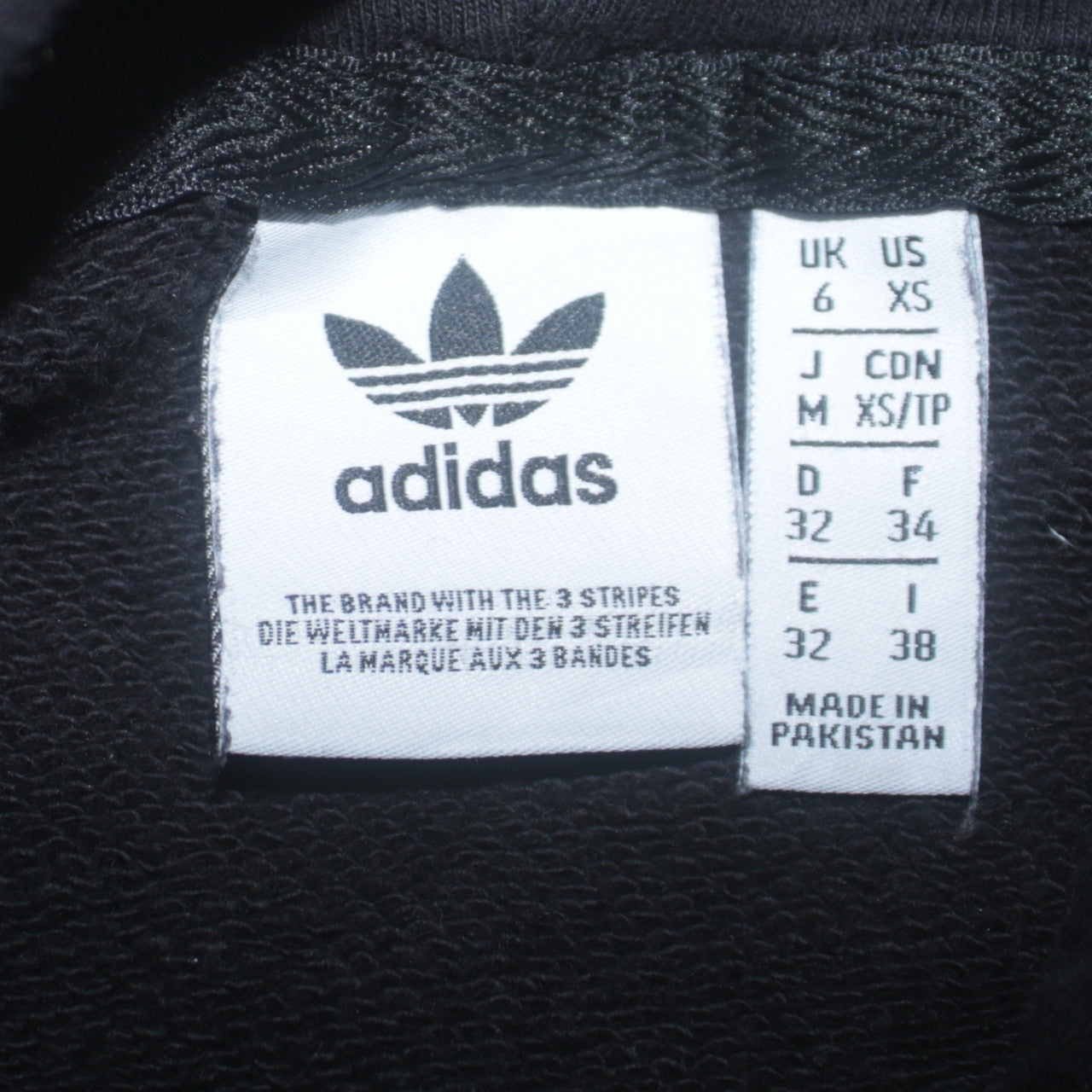 Adidas Womens Black Pullover Hoodie Size 6 Lightweight Cotton Casual