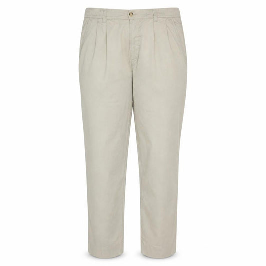 Fila Women Beige Pleated Chino Trousers Size 16 L
