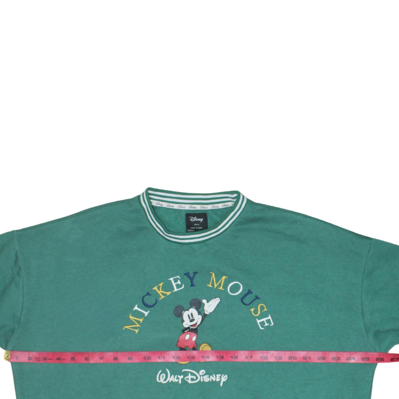 Disney Primark Women Green Mickey Mouse Sweatshirt Size 12/14