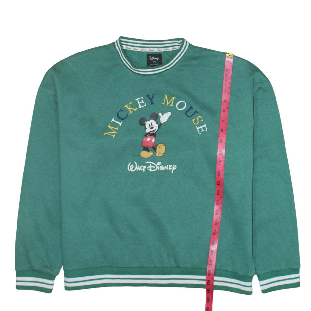 Disney Primark Women Green Mickey Mouse Sweatshirt Size 12/14