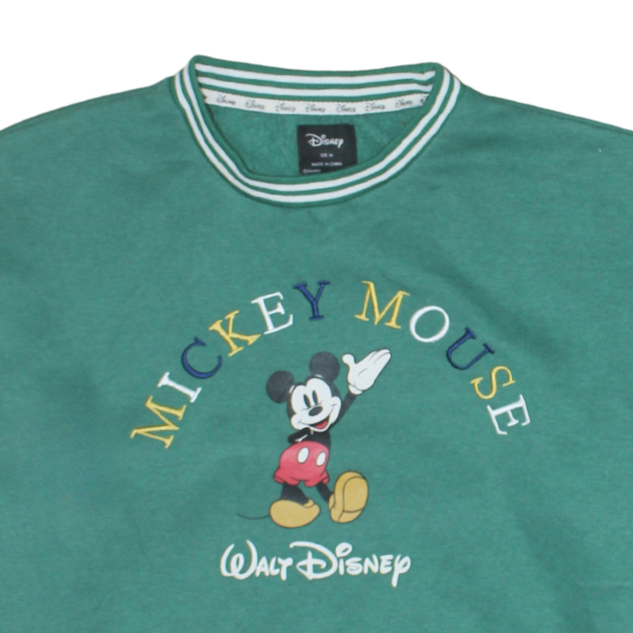 Disney Primark Women Green Mickey Mouse Sweatshirt Size 12/14
