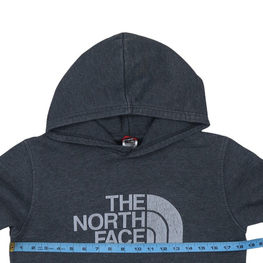 The North Face Boys Grey Pullover Hoodie XL Cotton Blend Logo Casual
