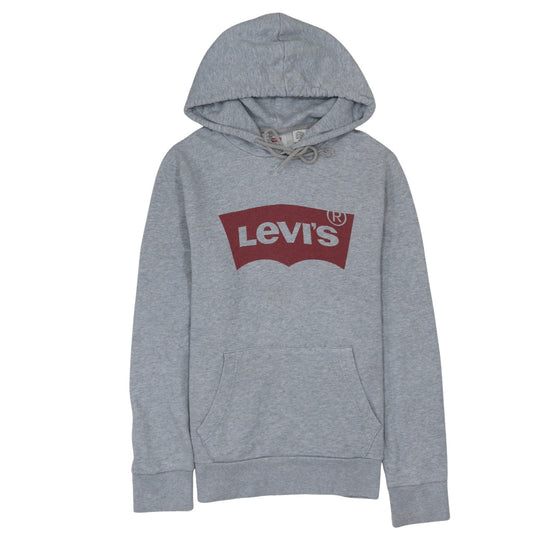 Levi's Men's Grey Pullover Hoodie Small Regular Fit Logo Sweatshirt