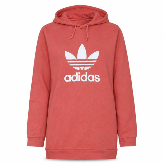 Adidas Women’s Coral Hoodie Pullover Large Logo Cotton Casual Wear