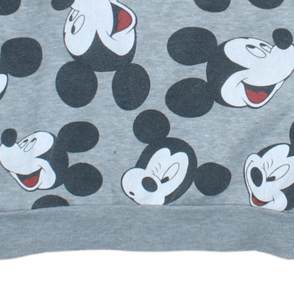 Disney Women Grey Mickey Mouse Print Pullover Sweatshirt Size S