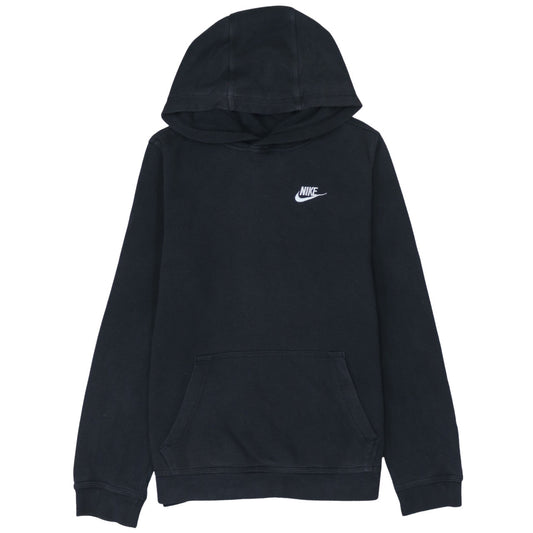 Nike Boys Black XL Pullover Hoodie Sweatshirt with White Logo