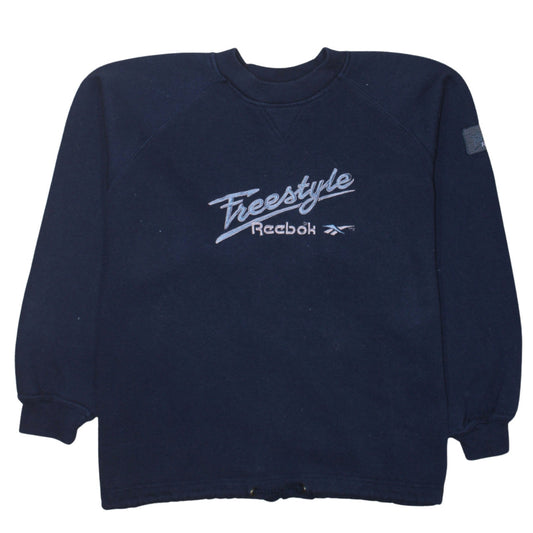 Reebok Women Navy Blue Freestyle Pullover Sweatshirt Size M
