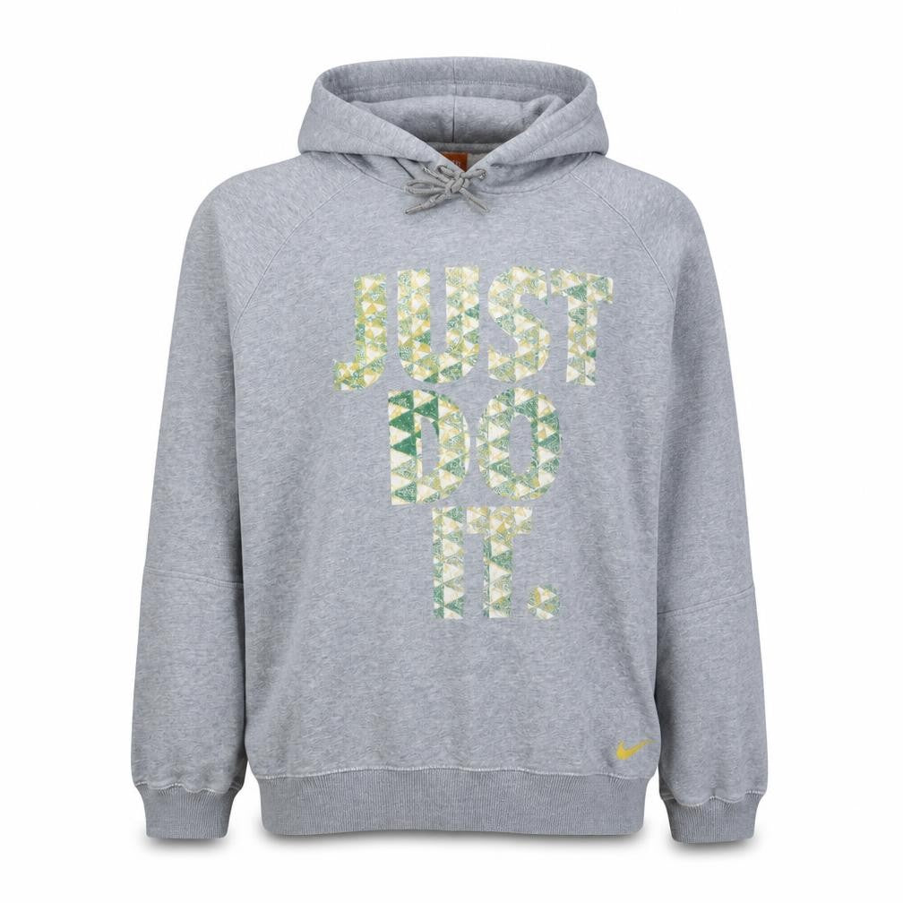 Nike Men's Grey XL Pullover Hoodie 'Just Do It' Sports Fleece