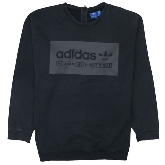 adidas Men's Black Crew Neck Pullover Sweatshirt M