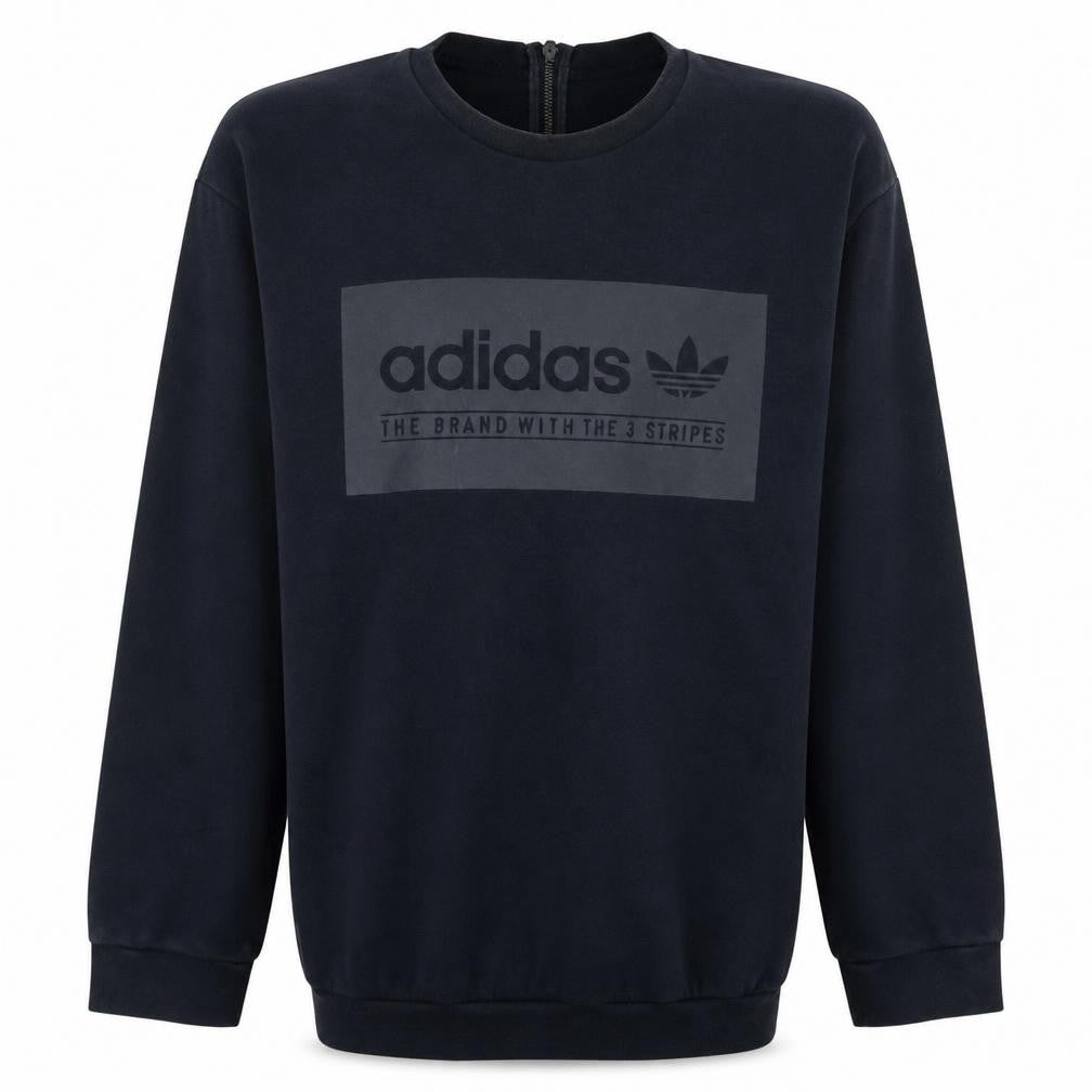 adidas Men's Black Crew Neck Pullover Sweatshirt M