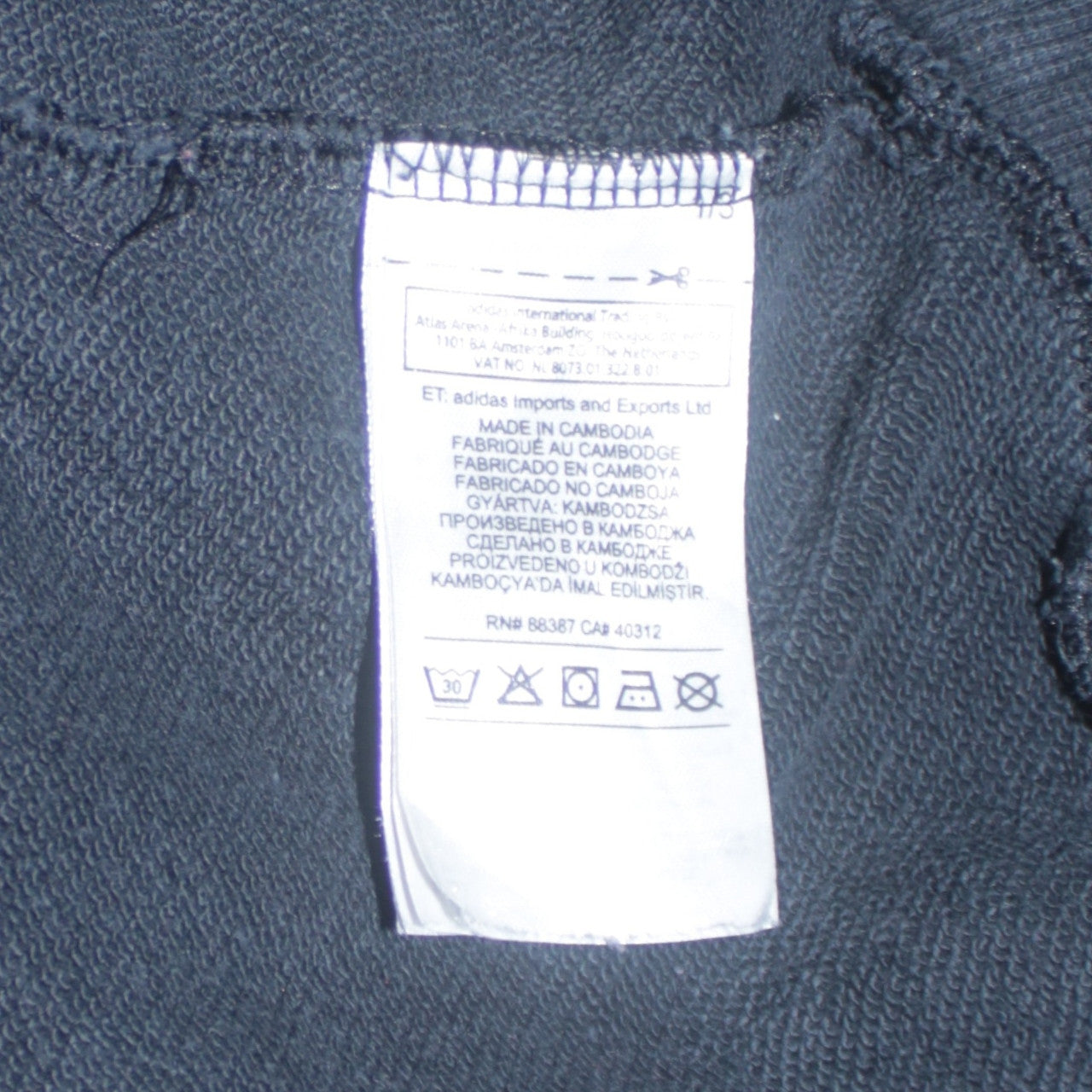 adidas Men's Black Crew Neck Pullover Sweatshirt M