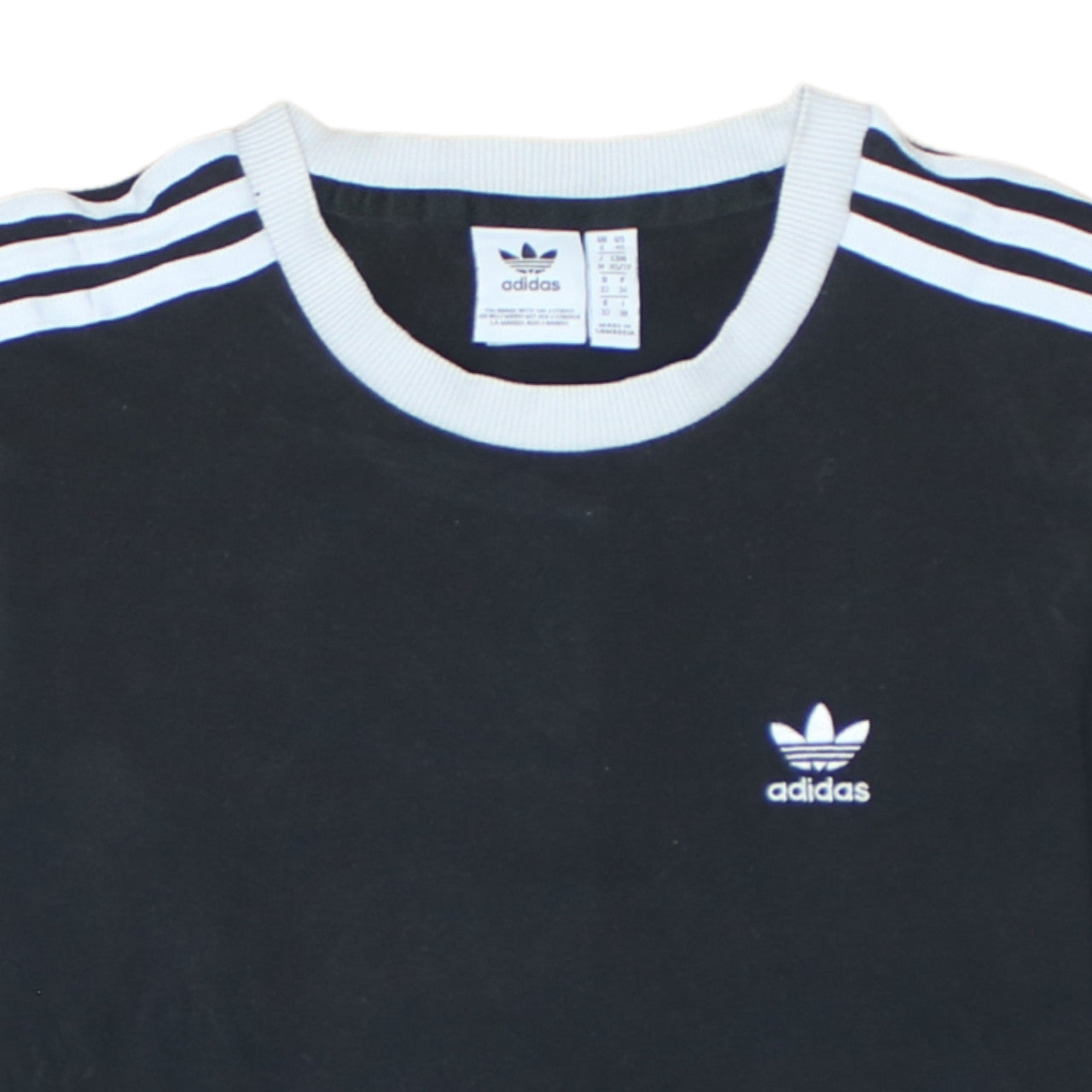 Adidas Womens Black XS Crew Neck Long Sleeve Pullover Sweatshirt