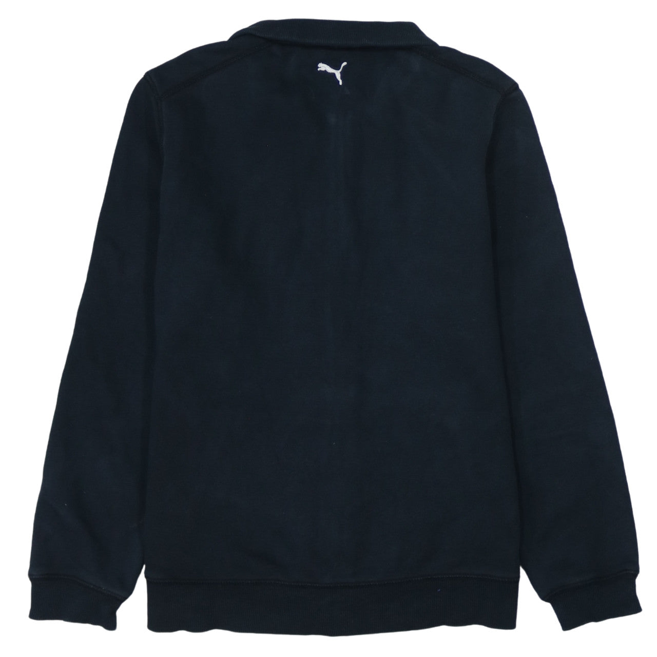 Puma Boys Black Track Jacket Size 14 Years Full Zip Fleece Activewear