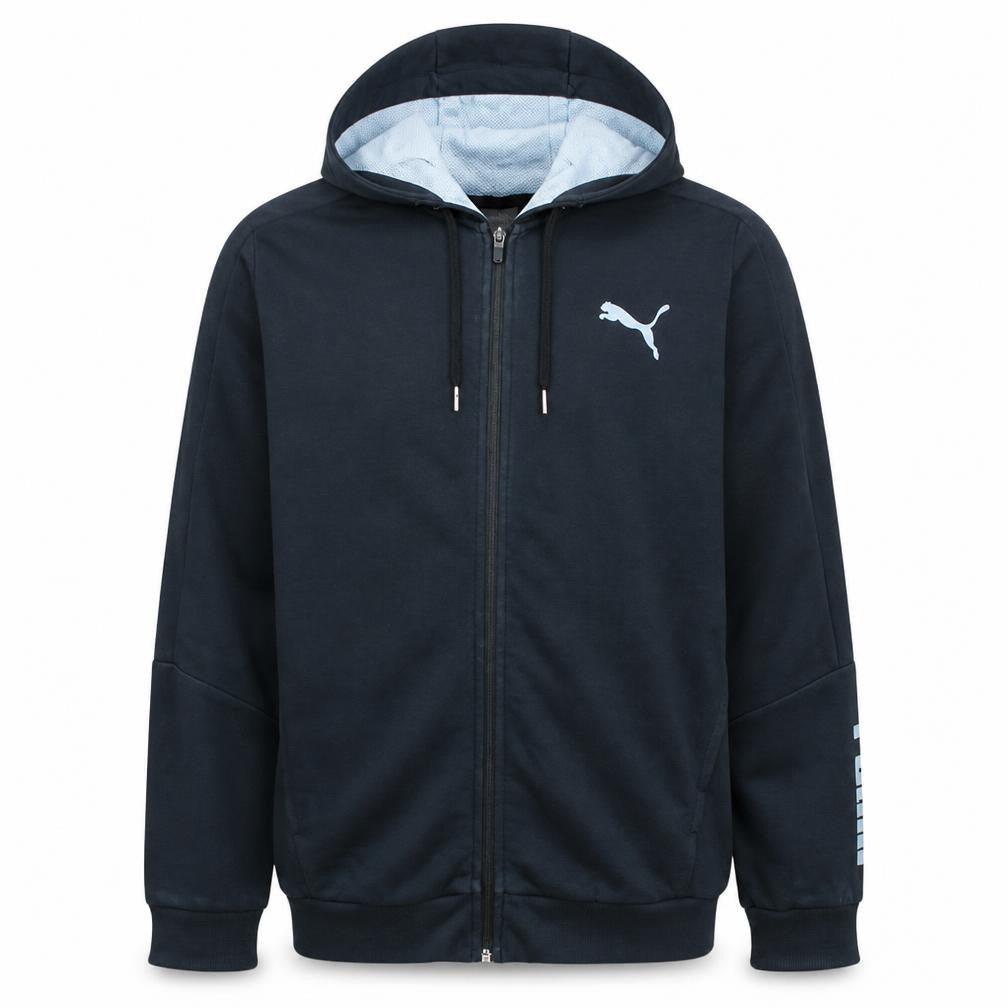 Puma Men’s Black Full Zip Hoodie M Fleece Sweatshirt