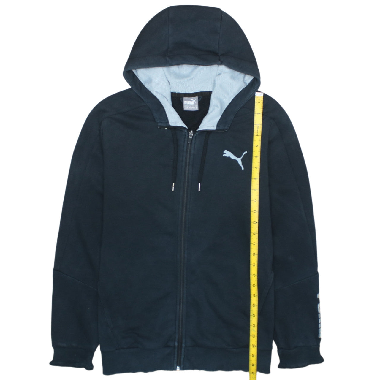 Puma Men’s Black Full Zip Hoodie M Fleece Sweatshirt