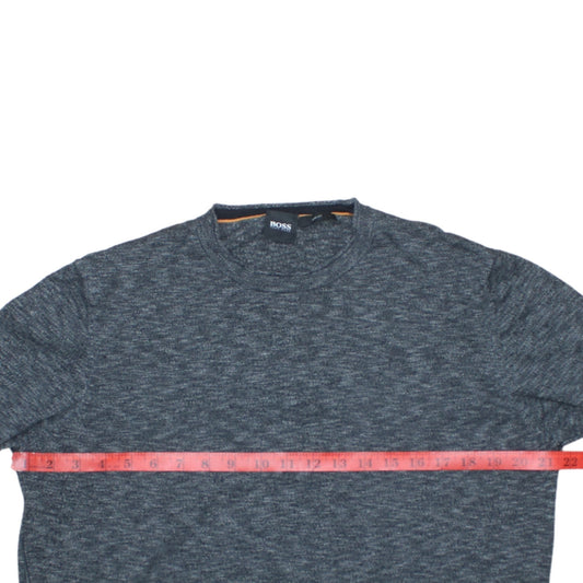 Hugo Boss Men’s Grey Slim Fit Crew Neck Knit Sweatshirt XL