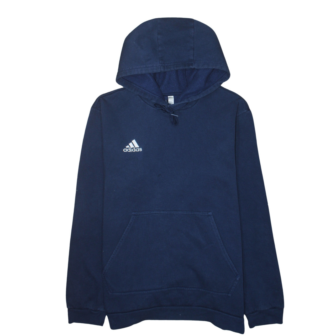 Adidas Men's Blue Pullover Hoodie Size L Sports Fleece Sweatshirt