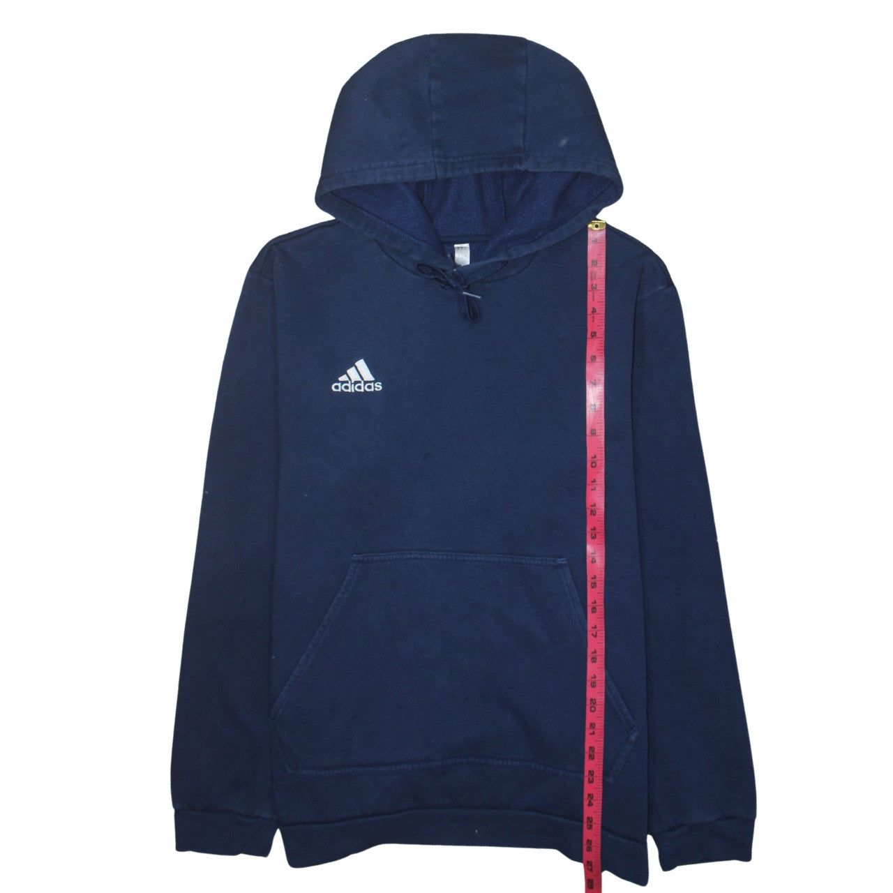 Adidas Men's Blue Pullover Hoodie Size L Sports Fleece Sweatshirt