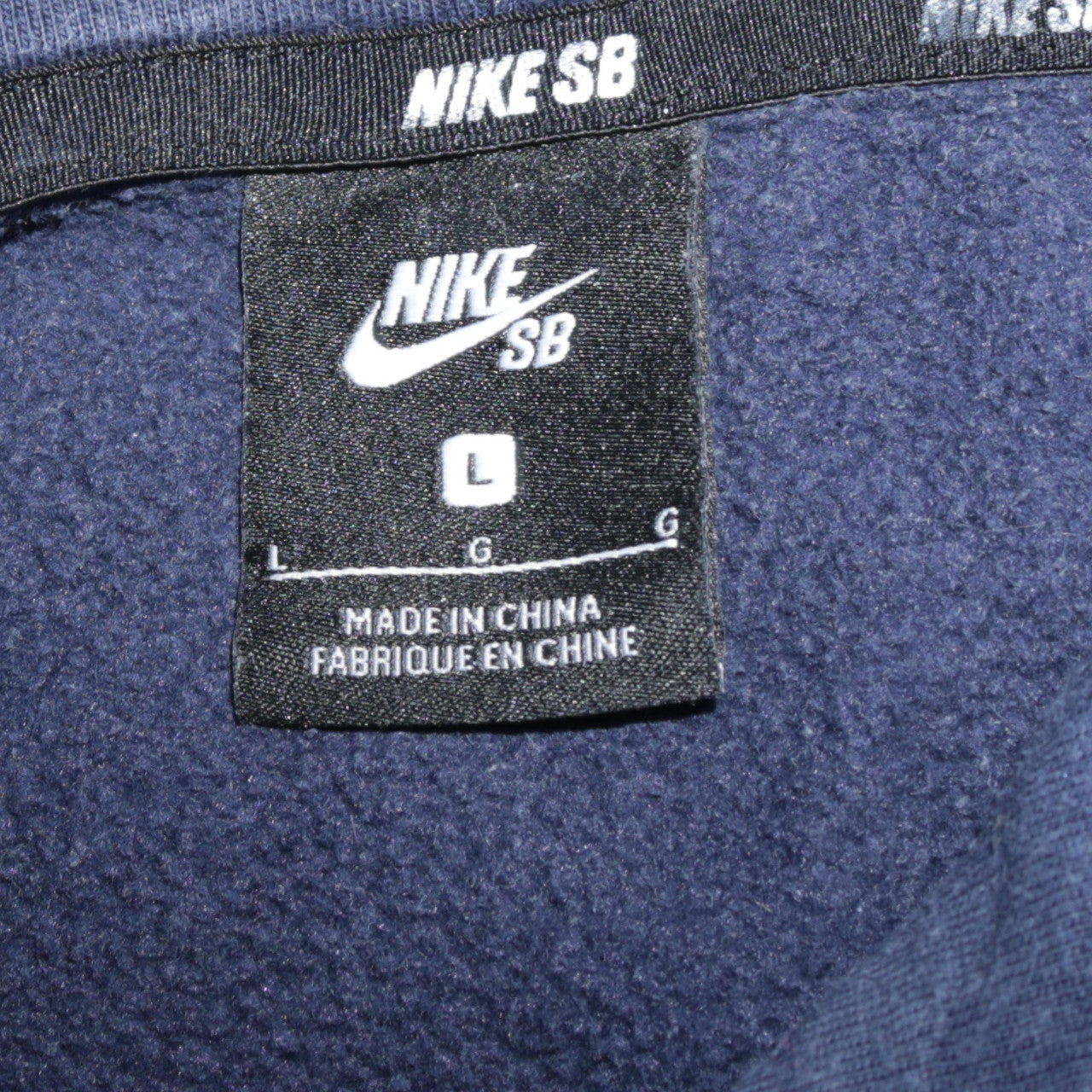 Nike SB Men's Blue Pullover Hoodie Size L Regular Fit Fleece Sports