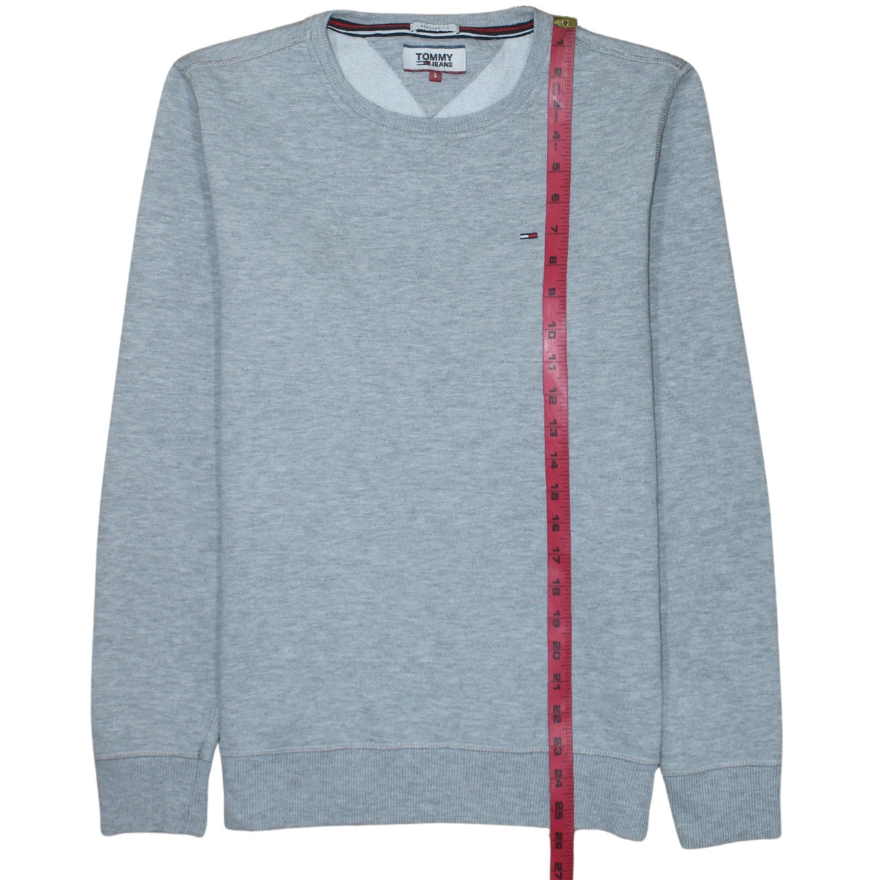 Tommy Jeans Men's Grey Crew Neck Regular Fit Sweatshirt Size S