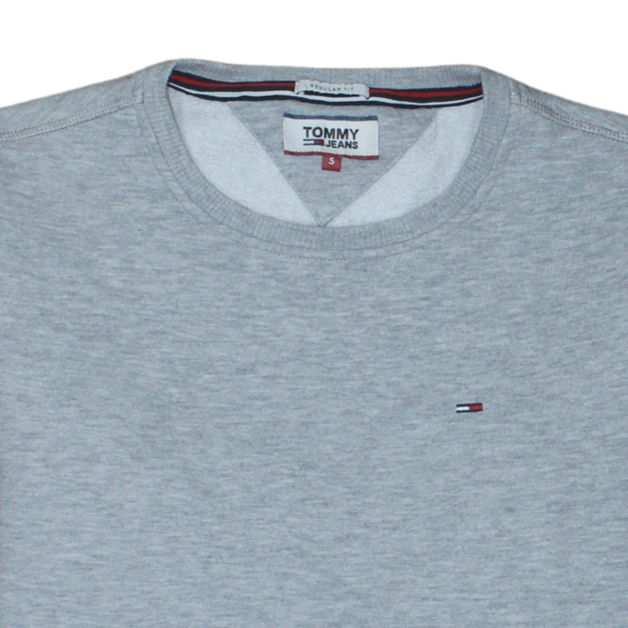 Tommy Jeans Men's Grey Crew Neck Regular Fit Sweatshirt Size S