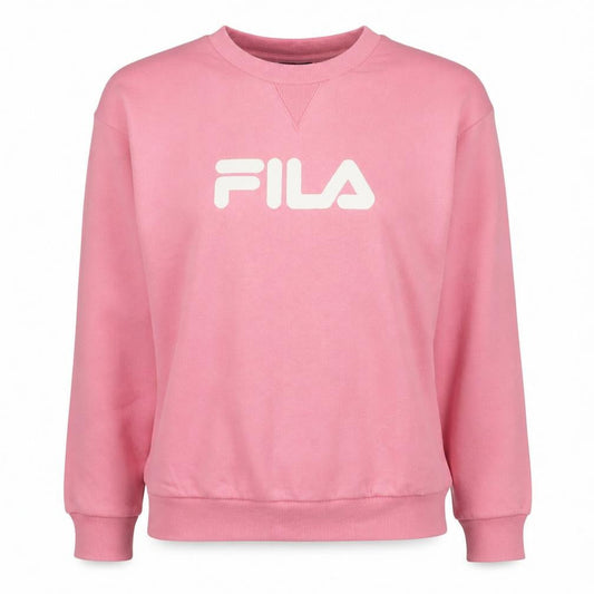 FILA Women’s Pink Logo Pullover Sweatshirt XL Regular Fit