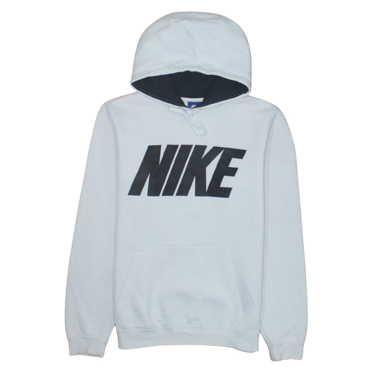 Nike Men's White Pullover Hoodie Small Graphic Logo Sweatshirt