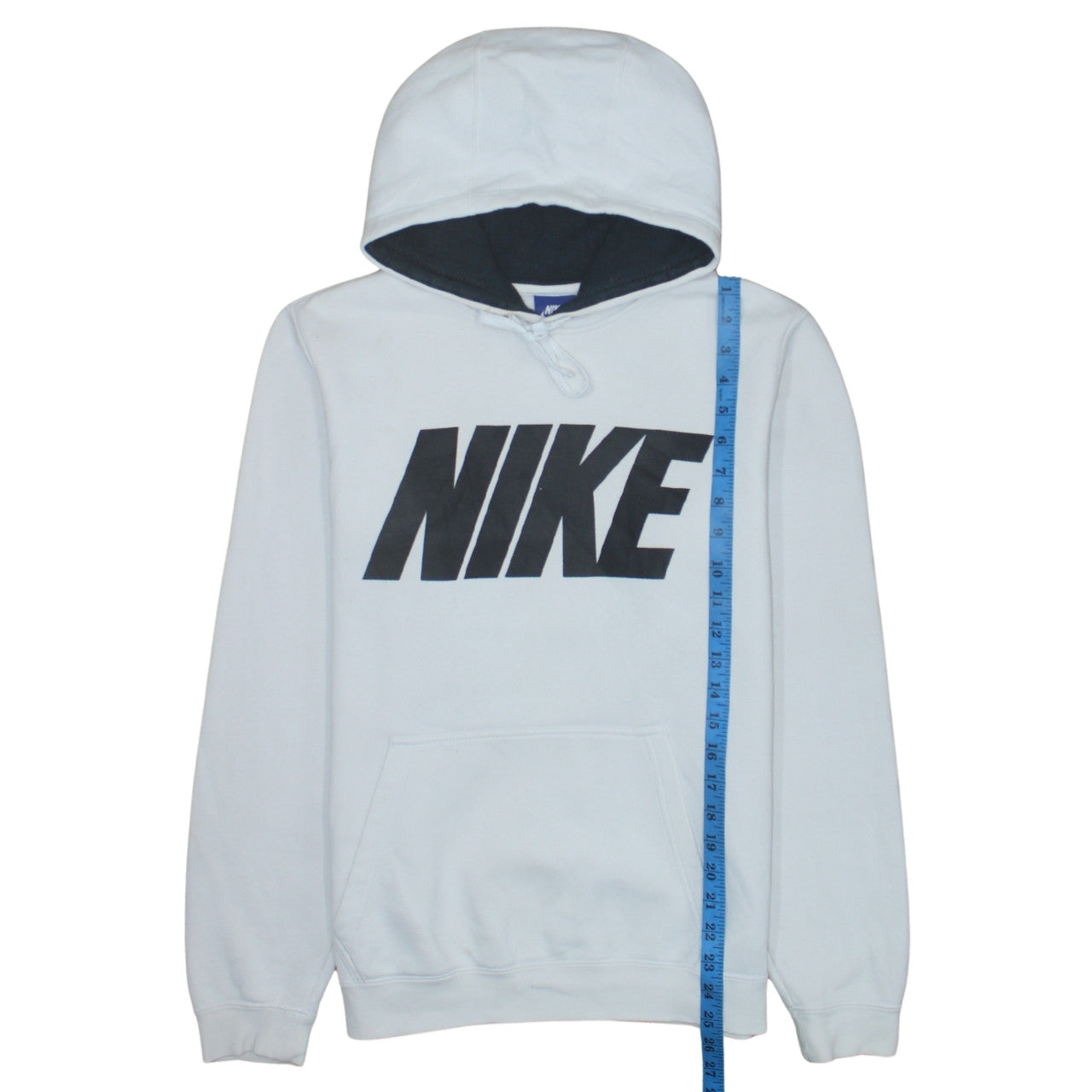Nike Men's White Pullover Hoodie Small Graphic Logo Sweatshirt