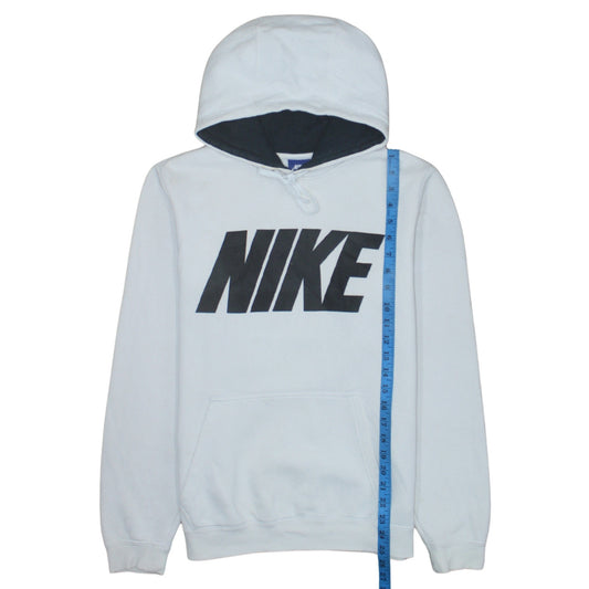 Nike Men's White Pullover Hoodie Small Graphic Logo Sweatshirt