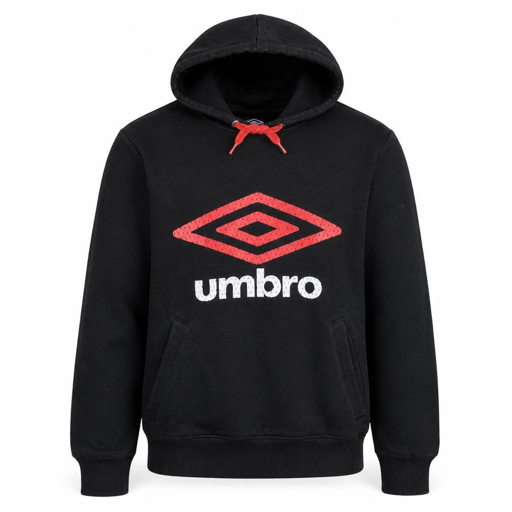 Umbro Men's Black Pullover Hoodie M Sports Fleece Sweatshirt