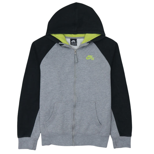Nike Boys Grey & Black SB Full Zip Hoodie Size 13-15 Years Fleece