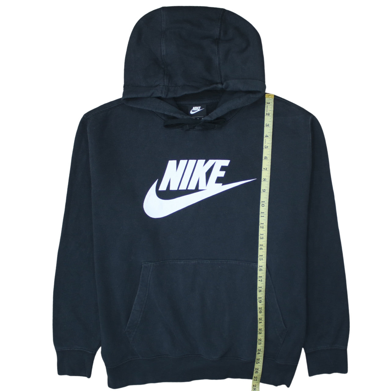 Nike Men's Black XL Pullover Hoodie with Logo Print