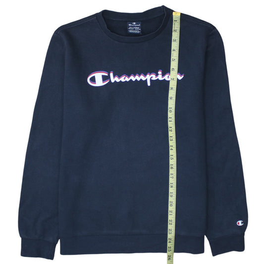 Champion Boys Black Pullover Sweatshirt 15-16 Years Logo Crew Neck Fleece