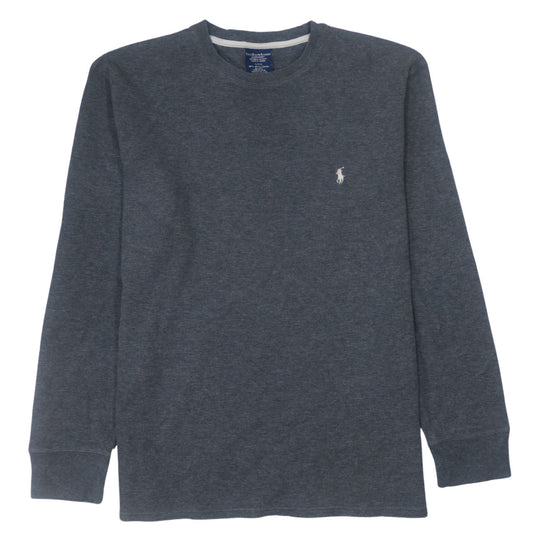 Polo Ralph Lauren Men Grey Long Sleeve Cotton Crew Pullover Sweatshirt L