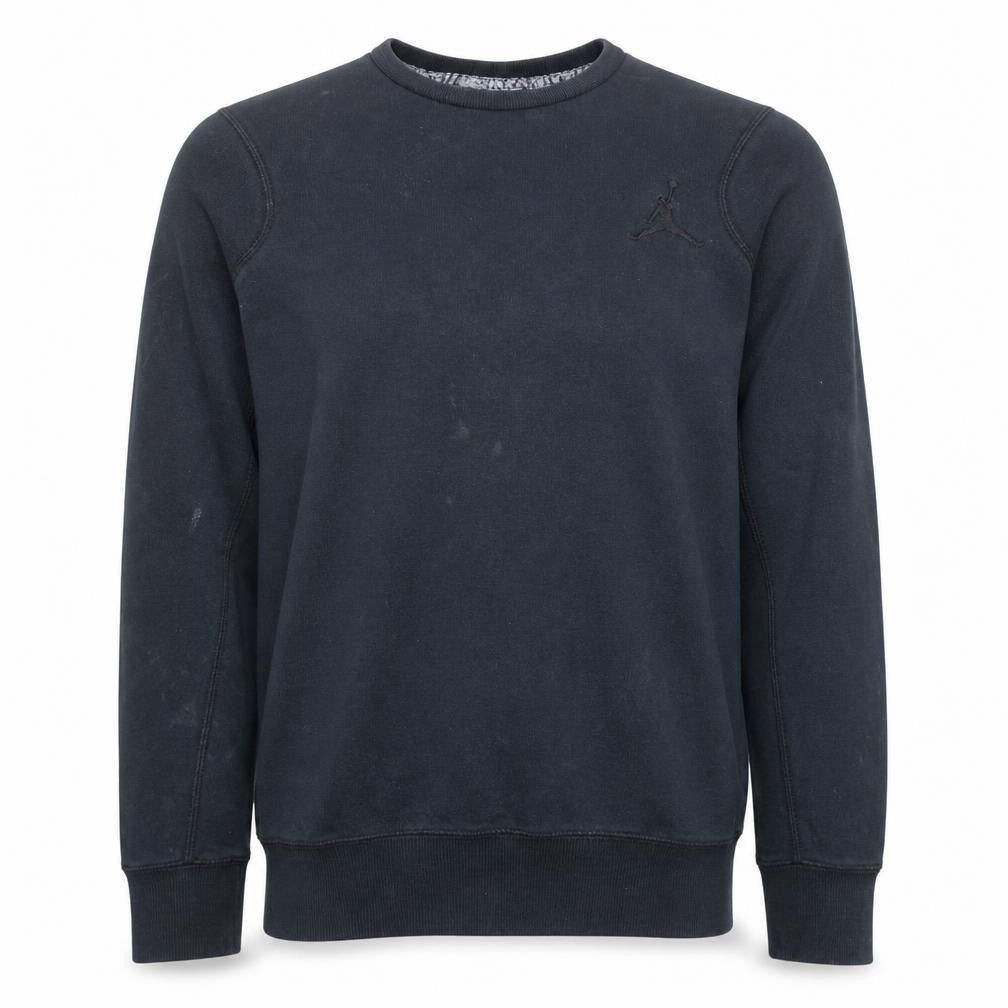 Nike Jordan Men's Black Small Crew Neck Fleece Sweatshirt