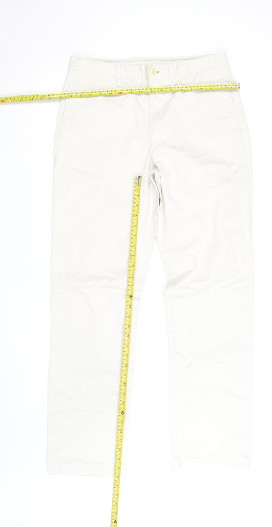 Nautica Men's Ivory Chino Trousers Size 32 Regular Cotton
