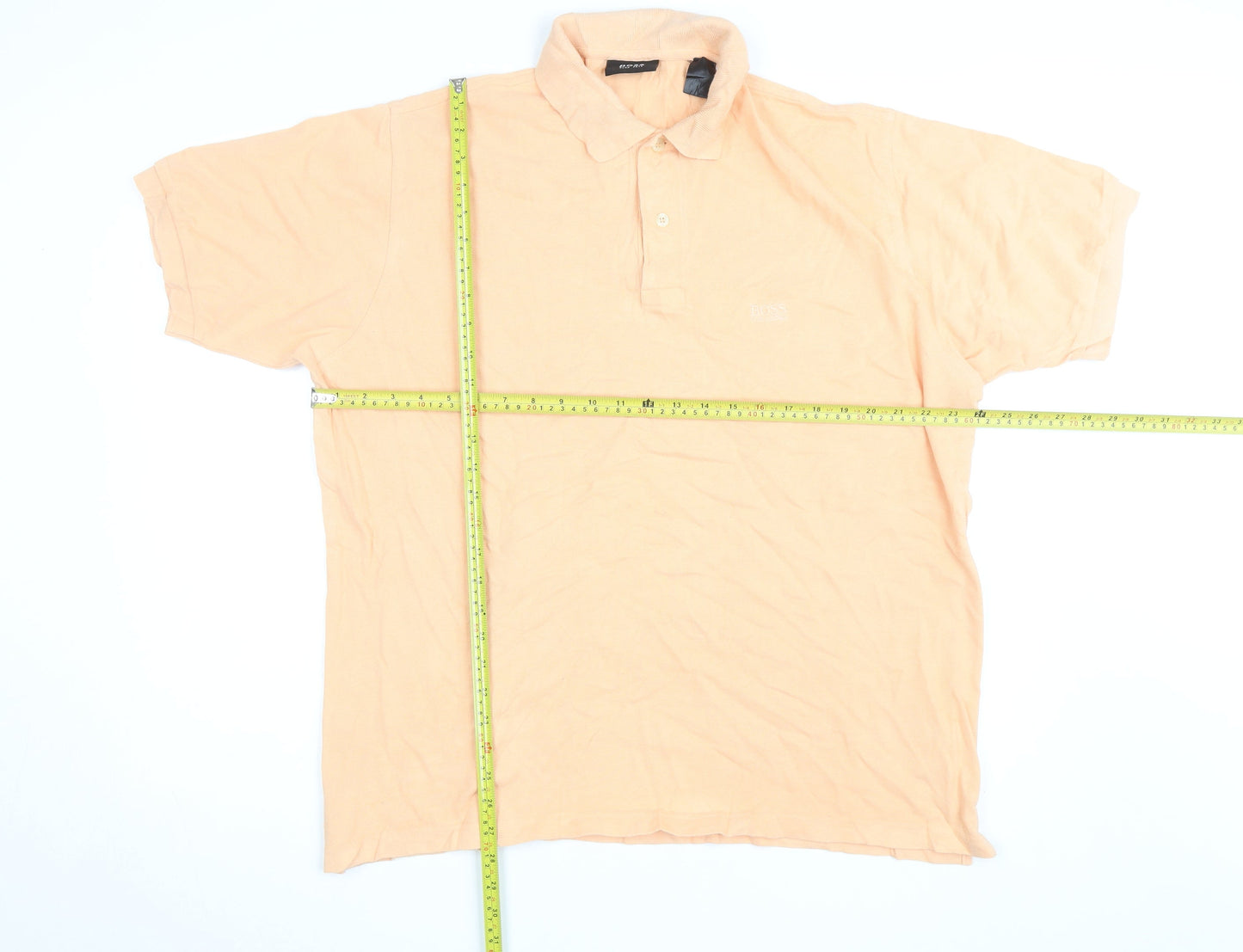 Hugo Boss Men’s Beige Cotton Polo Shirt Size L Regular Fit