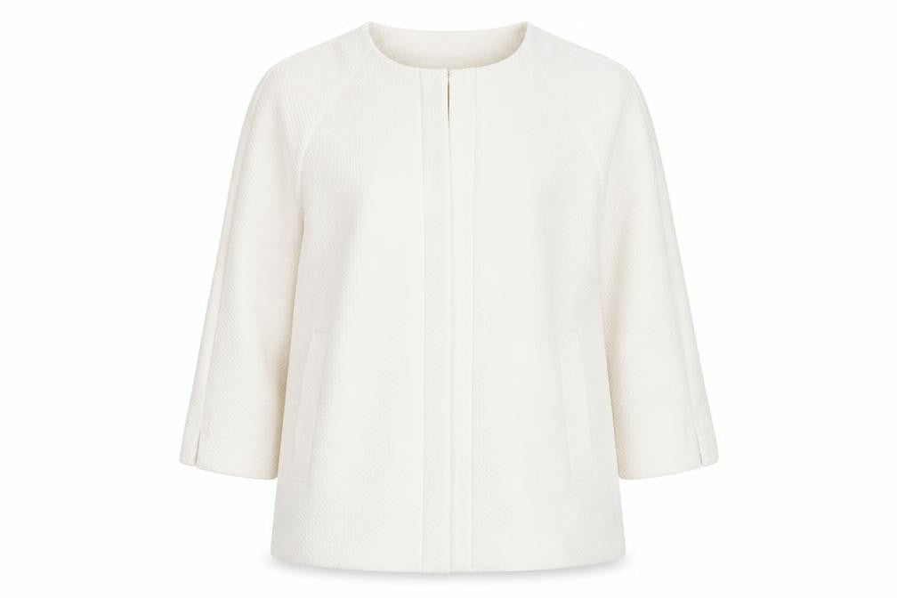 Dunnes Women’s Ivory Woven Tunic Blouse Size 10 3/4 Sleeve