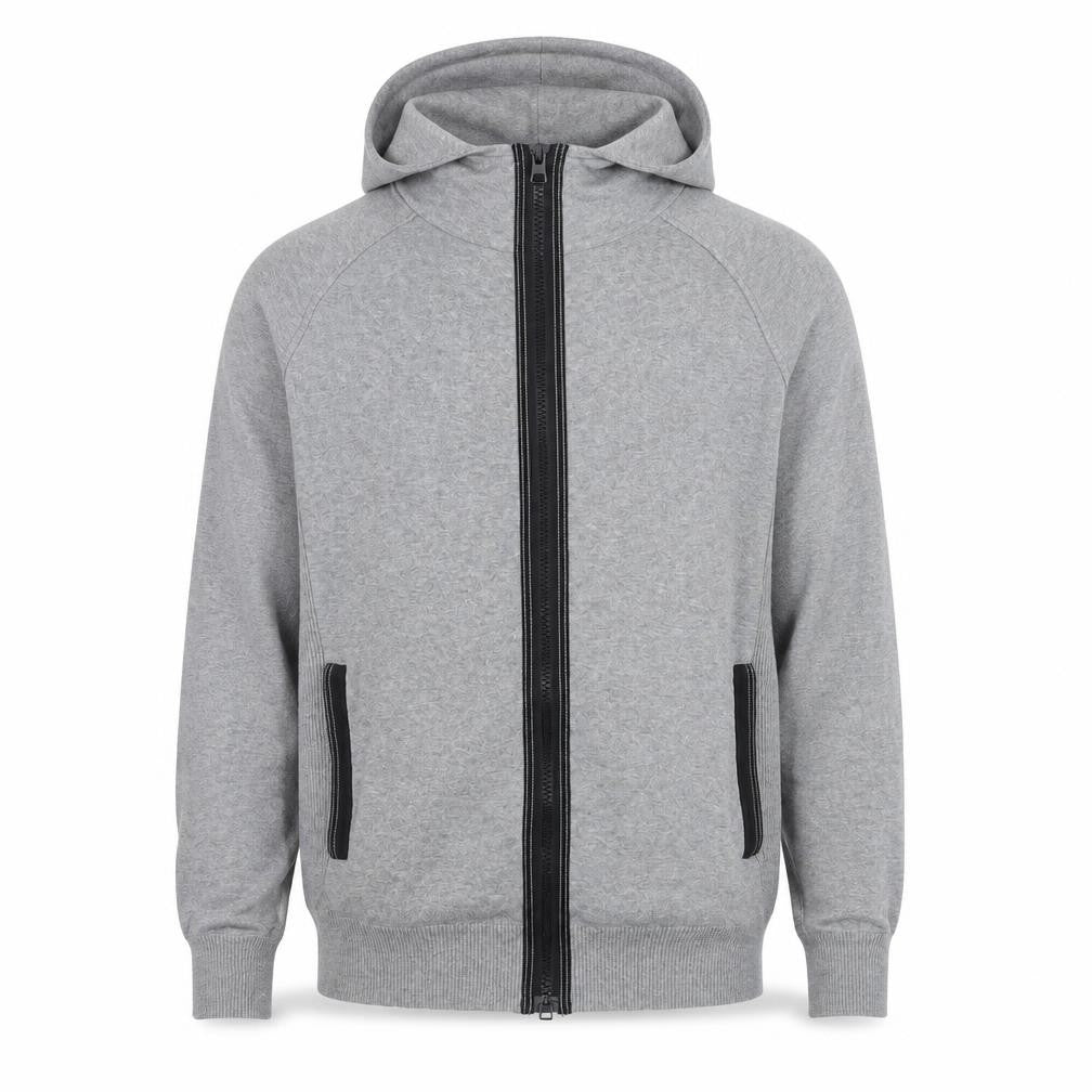Next Men’s Grey Full Zip Hoodie Size M Regular Cotton Knit
