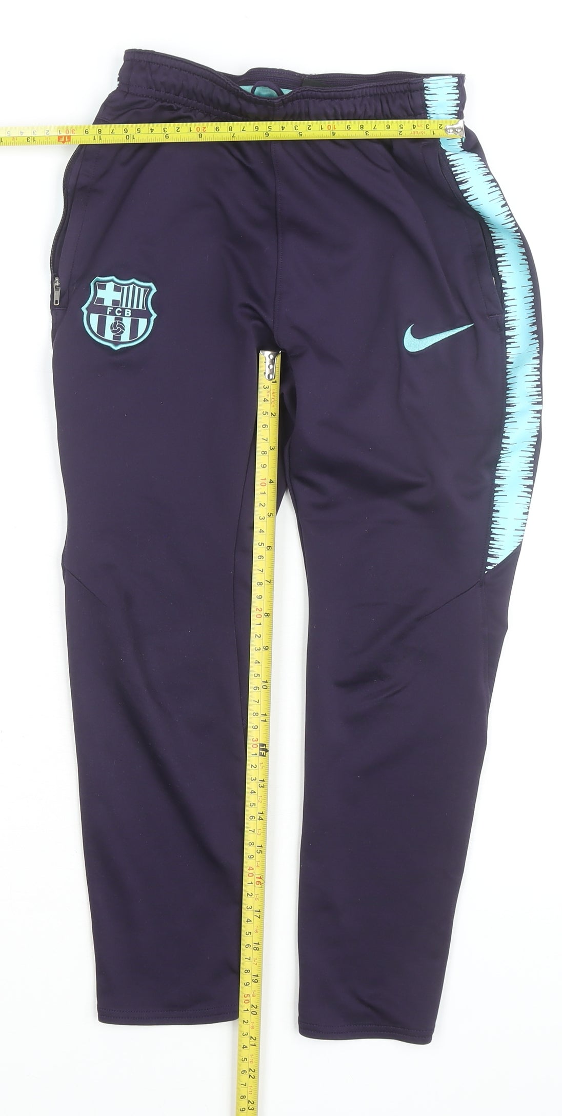 Nike Boys Barcelona Dri-FIT Navy Blue Track Pants M 10-12 Yrs