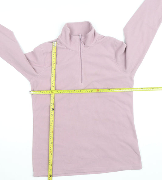 Mountain Warehouse Women Pink Fleece 1/4 Zip Activewear Jacket M