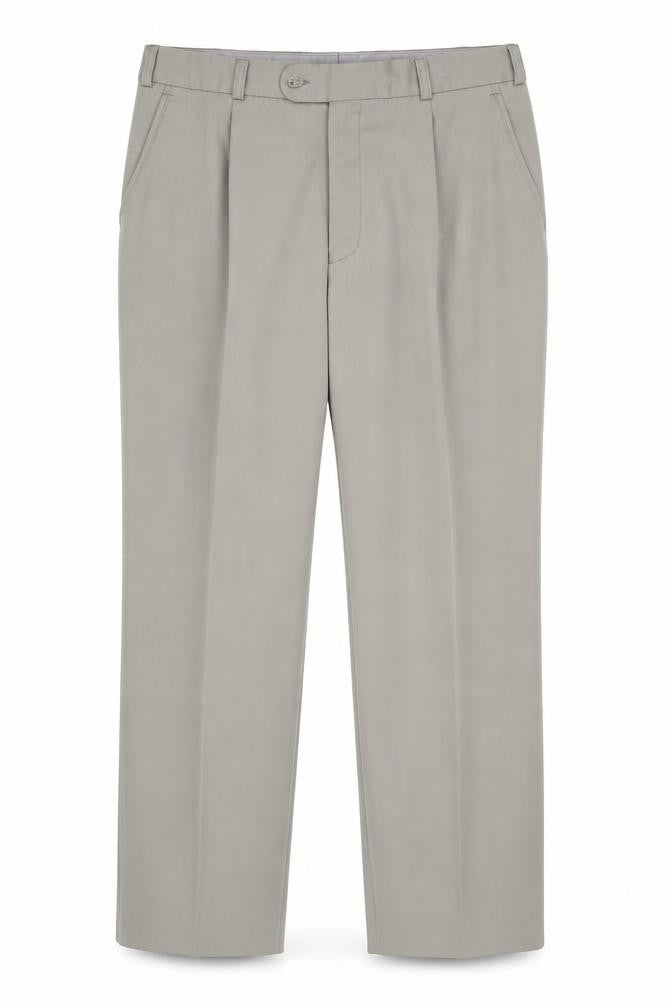 Remus Uomo Men's Grey 36S Wool Blend Formal Dress Trousers