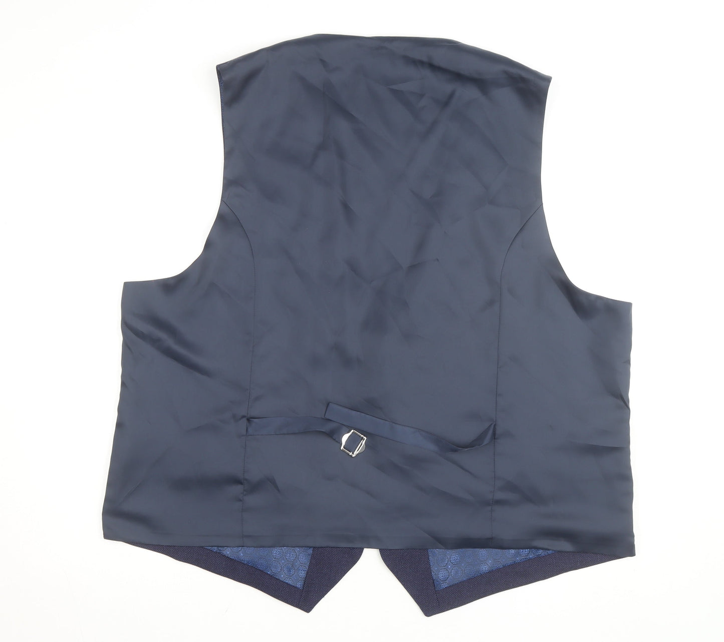 White Label Men's Blue Wool Blend Slim Waistcoat Size 50R
