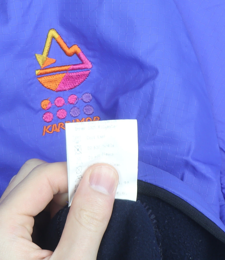 Karrimor Men’s Purple Windbreaker Jacket XL Fleece Lined Outdoor Coat