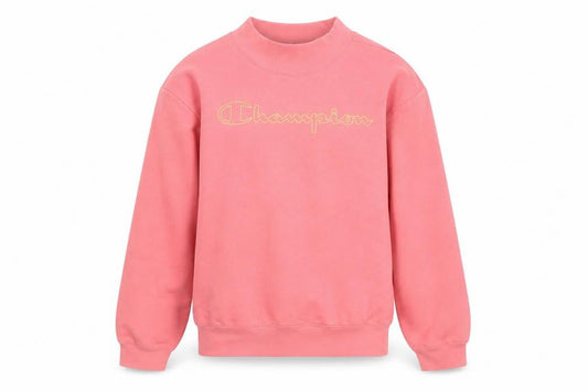 Champion Girls Pink Sweatshirt Medium 9-10 Years Cotton Blend Logo Style