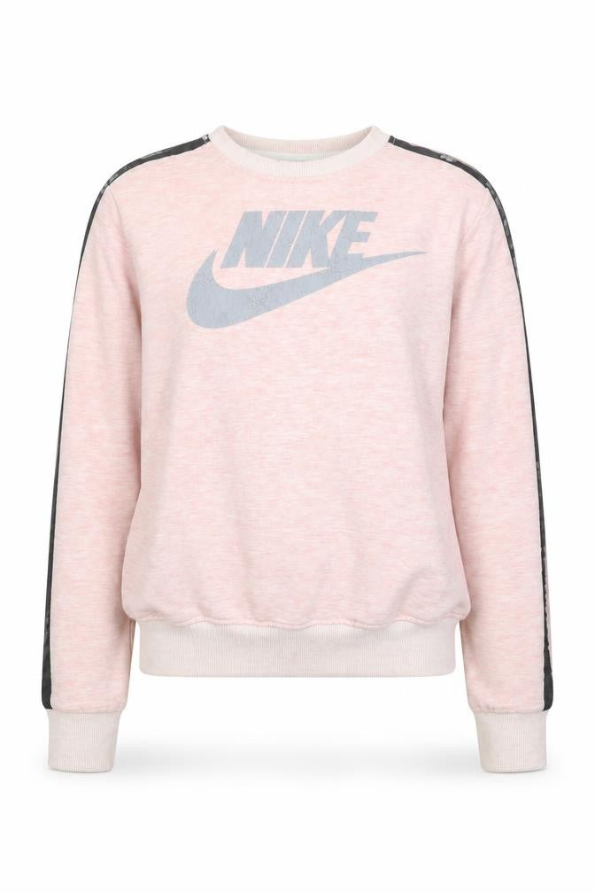 Nike Girls Pink Crew Neck Sweatshirt L Long Sleeve Pullover Logo Design