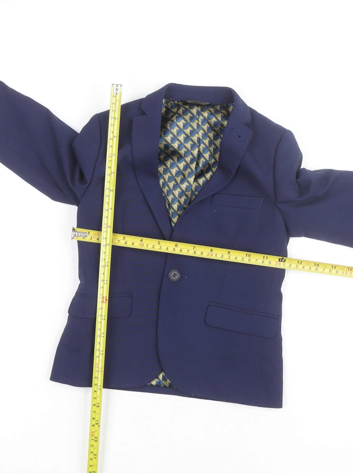 Next Boys Blue Formal Single-Breasted Blazer Jacket 8 Years